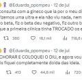 Jovem acreditou que estava grávida — Foto: Reprodução/Twitter